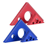 Aluminum Alloy Wood Angle Ruler DIY Protractor Miter Triangle Ruler Woodworking Tool