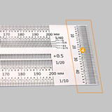 High-precision Scale Ruler T-type Hole Ruler Stainless Woodworking Scribing Mark Ruler