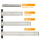 High-precision Scale Ruler T-type Hole Ruler Stainless Woodworking Scribing Mark Ruler