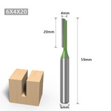 6mm Shank Single Double Flute Straight Bit Milling Cutter for Wood Tungsten Carbide Router Bit Woodwork Tool