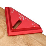 Aluminum Alloy 45/90 Degree Scribing Ruler Saddle Square Woodworking Measuring Marking T Ruler Bend Ruler