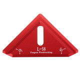 Aluminum Alloy 45/90 Degree Scribing Ruler Saddle Square Woodworking Measuring Marking T Ruler Bend Ruler