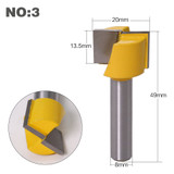 Drillpro 16/18/20mm Router Bit 8mm Shank Surface Planing Bottom Cleaning Wood Milling Router Bit for CNC