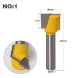 Drillpro 16/18/20mm Router Bit 8mm Shank Surface Planing Bottom Cleaning Wood Milling Router Bit for CNC