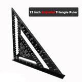 7 inch/12 inch Triangle Rule Protractor Aluminum Alloy for Woodworking Square Layout Gauge Measuring Tool Measuring Ruler
