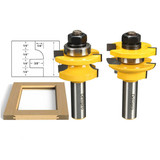 Drillpro RB6 2pcs 1/2 Inch Shank Finger Joint Router Bit for Woodworking