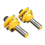 Drillpro RB6 2pcs 1/2 Inch Shank Finger Joint Router Bit for Woodworking