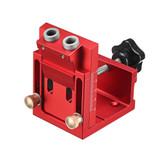 Drillpro Pocket Hole Drill Guide Dowel Jig Oblique Hole Locator Drilling Kit Aluminium Woodworker DIY Tools with 9mm Drill Bit