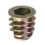 50Pcs M8 Zinc Alloy Steel Furniture Hex Drive Head Nut Screws Threaded Wood Insert