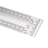 Drillpro 200mm Stainless Steel Precision Marking T Ruler Hole Positioning Measuring Ruler Woodworking Scriber Scribing Tool