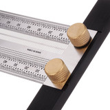 Drillpro 200mm Stainless Steel Precision Marking T Ruler Hole Positioning Measuring Ruler Woodworking Scriber Scribing Tool