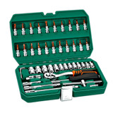 46Pcs Professional Spanner Socket Set 1/4inch Screwdriver Ratchet Wrench Set Kit Car Repair Tools Combination Hand Tool Set