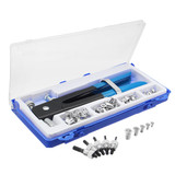Pop Riveter Gun Rivet Hand Tool Set Kit with 100Pcs Nut Inserts + 5Pcs Mandrels & Box