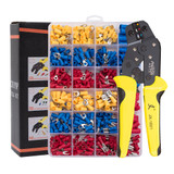PARON JX-1601-01T AWG24-14 Crimper Plier Wire Crimper Tools Kit Ratchet Plier Hand Tools with 500Pcs Terminals
