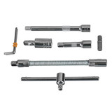 53Pcs Car Motorcycle Repair Tool Deep Socket Ratchet Wrench Screwdriver Head Set