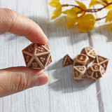 7Pcs Woodmade Polyhedral Dices Set Role Playing Game Dice Gadget for Dungeons Dragon Games Gift