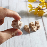 7Pcs Woodmade Polyhedral Dices Set Role Playing Game Dice Gadget for Dungeons Dragon Games Gift