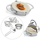 6Pcs/Set Steel Dumpling Mould Ravioli Maker Mold Pastry Dough Press Cutter Tool