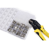 PARON JX-1601-08T AWG20-10 Crimper Plier Wire Engineering Ratchet Crimping Pliers Hand Tools with 840Pcs Terminals