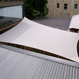 2.4x2.4m Awning Shade 90% UV Protection Waterproof Sunshade Camping Beach Tent (White)