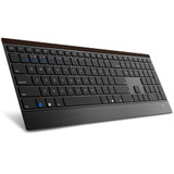 Rapoo E9500G 112 keys Wireless Keyboard bluetooth 3.0/4.0/2.4G Three-Mode Ultra Thin Office Business Keyboard for Computer Laptop PC (Black)