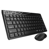Rapoo 8000S 2.4G Wireless Keyboard & Mouse Set 78 Keys Keyboard 1000DPI Mouse Office Business Keyboard Mouse Combo for Computer Laptop PC (Black)