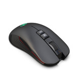 HXSJ T30 2.4GHz Wireless Rechargeable Mouse 3600DPI Optical Office Business RGB Gaming Mouse with USB Receiver for Computer Laptop PC (Black)