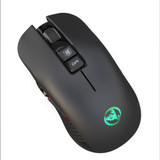 HXSJ T30 2.4GHz Wireless Rechargeable Mouse 3600DPI Optical Office Business RGB Gaming Mouse with USB Receiver for Computer Laptop PC (Black)