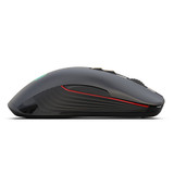 HXSJ T30 2.4GHz Wireless Rechargeable Mouse 3600DPI Optical Office Business RGB Gaming Mouse with USB Receiver for Computer Laptop PC (Black)