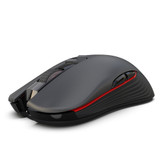 HXSJ T30 2.4GHz Wireless Rechargeable Mouse 3600DPI Optical Office Business RGB Gaming Mouse with USB Receiver for Computer Laptop PC (Black)