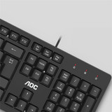 AOC KB161 Wired Keyboard 104 Keys Waterproof Business Office Keyboard for Computer PC Laptop