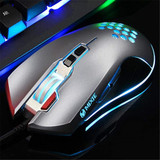 MIXIE M10 USB Wired RGB Gaming Mouse 6 Buttons 4800 DPI Optical Game Mouse for Computer PC Laptop