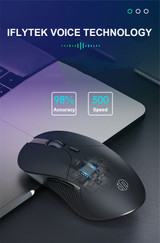 Inphic PS6 Wireless Voice Mouse iFLYTEK Multilingual Recognition AI Voice Typing Mouse for Office