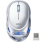 Inphic M18 2.4G Wireless Rechargeable Mouse 5600DPI Mute Button Space Capsule Shape Optical Mice for PC Laptop Computer