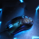 Inphic W10 Wired Lightweight Hollowed Mouse Gaming E-sport Mouse Luminous RGB for Pro Gamers and Office