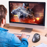 Inphic M70 2.4G Wireless Rechargeable Gaming Mouse 1600DPI Silent Ergonomic Optical Office Mice for PC Laptop Computer
