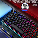 YINDIAO VG46 Wired Mechanical  Keyboard & Mouse Set 104 Keys Gaming Keyboard Ergonomic Mouse Combo Home Office Kit for Laptop Computer PC