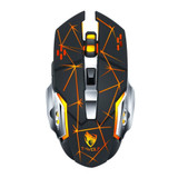 T-Wolf Q13B Wireless Gaming Mouse 2.4G bluetooth Dual Mode Wireless Bulid-in Rechargable Battery 2400DPI Mouse For PC Gaming Office