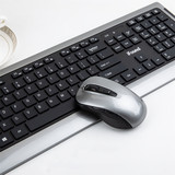 uFound R756 2.4G Wireless Keyboard & Mouse Set Metal Base Office Silent 106 Keys Business Keyboard 1200DPI Ergonomic Mouse Kit for Mac Windows