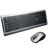 uFound R756 2.4G Wireless Keyboard & Mouse Set Metal Base Office Silent 106 Keys Business Keyboard 1200DPI Ergonomic Mouse Kit for Mac Windows
