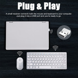 Wireless Keyboard and Mouse Combo 2.4G Ultra Slim Compact Portable Cordless Keyboard for PC Desktop Computer Notebook Laptop