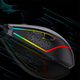 AULA F805 RGB Wired Gaming Mouse 6400 DPI with 7 Programmable Buttons Ergonomic Comfortable Optical Gaming Mice for USB Laptop Desktop Computer