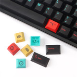 MechZone 126 Keys Metropolis Keycap Set Cherry Profile Sublimation PBT Keycaps for 60/87/104/108 Keys Mechanical Keyboards