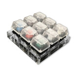 9X Switches ACRYLIC Keyboard Tester Kit Clear Keycaps Sampler For Cherry MX Switch