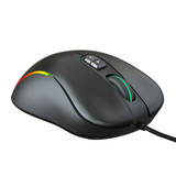 HXSJ J300 Wired Gaming Mouse 7 Button Macro Programming Mouse 6400DPI Colorful RGB Backlight USB Wired Mouse