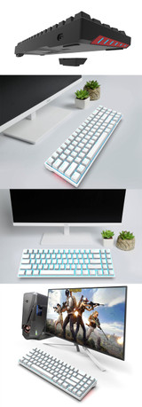 Royal Kludge RK71 71 Keys Mechanical Gaming Keyboard bluetooth3.0 Wireless USB Wired Dual Mode ICE Blue LED Backlight Gaming Keyboard