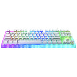 GamaKay K87 87 Keys Mechanical Gaming Keyboard Hot Swappable Type-C Wired USB 3.1 Translucent Glass Base Gateron Switch ABS Two-color Keycap RGB Gaming Keyboard