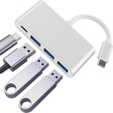 Bakeey 4-in-1 USB-C HUB Docking Station Adapter OTG Convertor With USB-C PD Power Delivery / USB 3.0 *3 For iPhone 12 12Pro Laptop Macbook