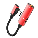 Mcdodo 2 in 1 Type-C Audio Cable Adapter Type-C to 3.5mm Jack Audio USB C Earphone Adapter for Samsung S9 Huawei P20