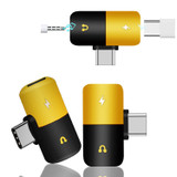 Bakeey Dual Headphone 2 In 1 Audio Jack Type-C Adapter Splitter Audio Converter for Samsung
